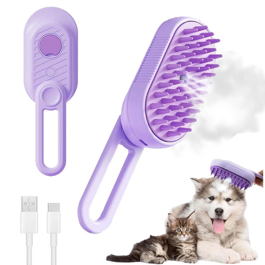Cat/Dog Spray Brush for Shedding - Water Mist Massaging Pet Hair Removal Brush Suitable for Cats Dogs and Rabbits and More+